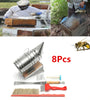 8PCS BEE Equipment Smoker Brush Uncapping Fork Queen Catcher Comb Tool Beekeeping