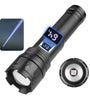 30W LED Long-Range Throwing LED Flashlight Digital Power Display Strong USB Rechargeable Aluminum Alloy Torch Light