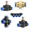 Pneumatic Push In Fittings for Air/Water Hose and Tube - All Sizes Available - Connector