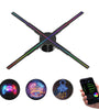 P50 Wifi Holographic Fan 3D Advertising Machine 576 LED Sign Neon Smart HD Player Support Video Picture Logo Holographic Light EU Plug
