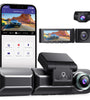 AZDOME M550 Dash Cam 3 Channel Front Inside Rear 2K+1080P+1080P Car Dashboard Camera Recorder Night  DVR Built in WiFi GPS