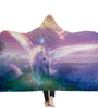 150*200cm Winter 3D Dream Horse Plush Wearable Hooded Blankets 2 Layer