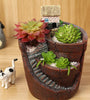 Hanging Garden Potted Micro Landscape Meat Plant Pots Small House Resin Decoration