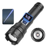 30W LED Long-Range Throwing LED Flashlight Digital Power Display Strong USB Rechargeable Aluminum Alloy Torch Light