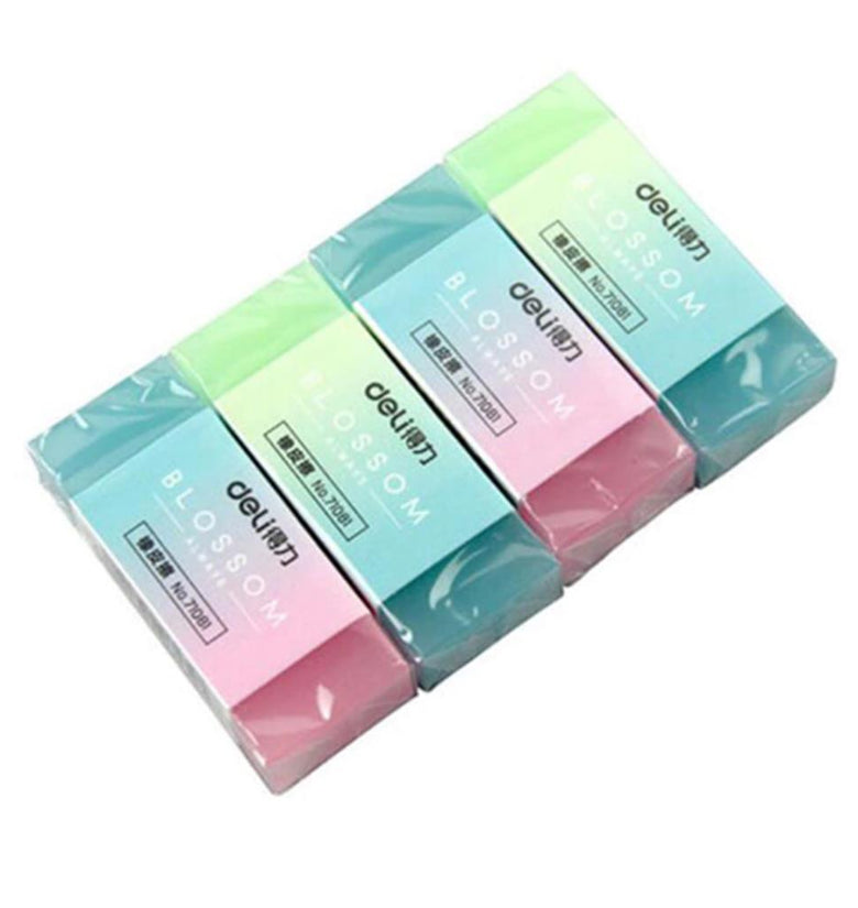 Deli Eraser 1pcs Colored Jelly Rubber Eraser Stationery Office Supplies School Drawing Cute Eraser for kids
