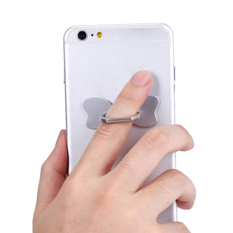 Universal Bowknot 360 Degree Rotation Desktop Stand Finger Ring Holder for Mobile Phone