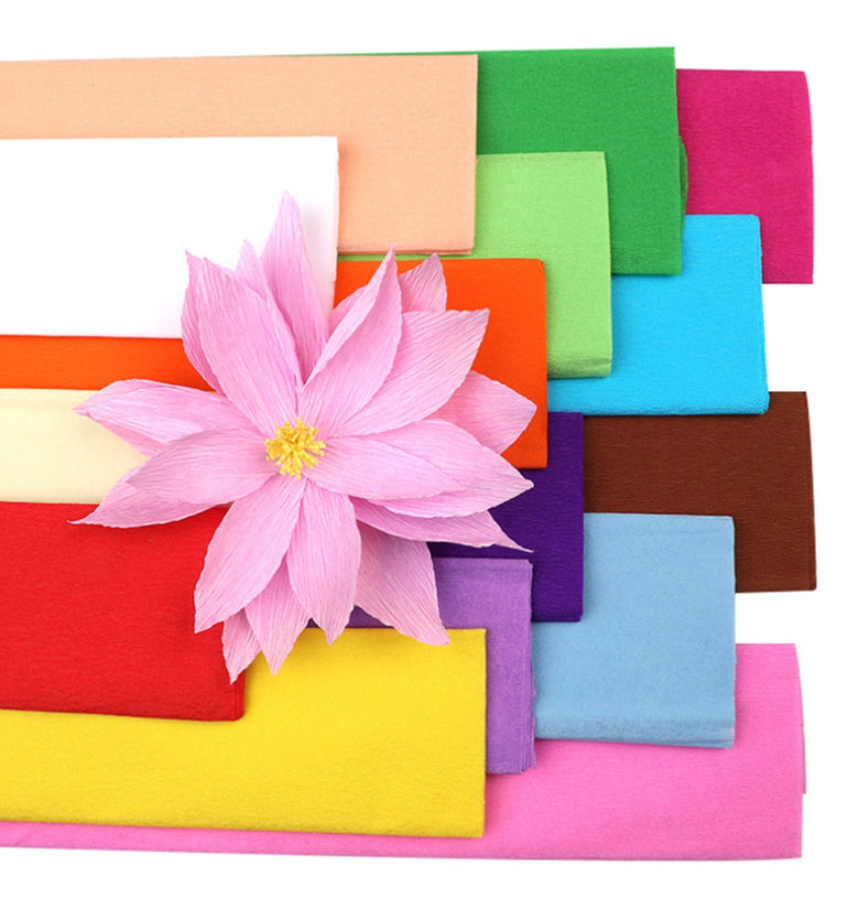 15 Colors DIY Handmade Paper Making Materials Color Crumpled Paper Rose Flower Handmade Paper