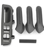 5pcs Black Interio Door Grab Handle Cover Switch Bezel Set for VW Jetta Golf Bora MK4