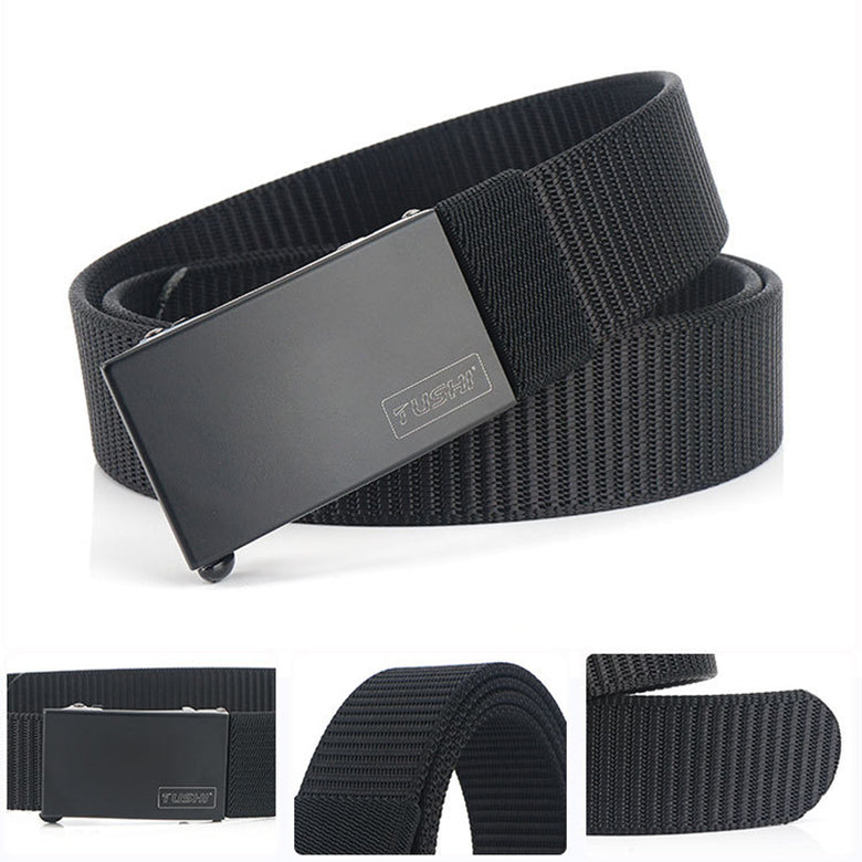 TUSHI K23 120cm x 3.2cm Punch Free Military Tactical Belt Adjustable Nylon Belt Waist Belt