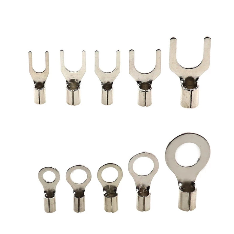 AOQDQDQD 320Pcs Connector Cold Pressed OT/UT Crimp Terminals Copper Nose Wiring Fork Set with Box