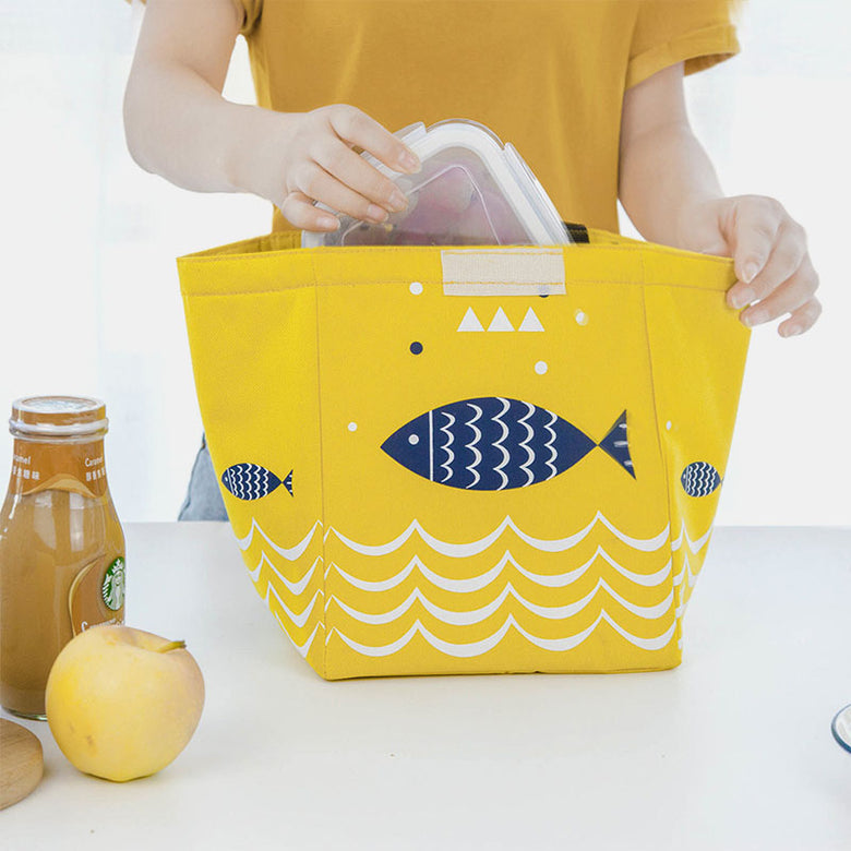 Print Outdoor Insulation Fesh-keeping Lunch Bag Picnic Bag
