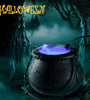 Halloween Smoke Machine Fog Mist Maker Color Changing Witch Cauldron Shape Smoke Machine EU/US/UK Fogger Holiday Party Decoration Prop