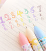 7 Colors Pressed Ballpoint Pen 0.5mm Multicolor Ballpoint Pen Cute Pattern With Clip Multifunction For School Supplies