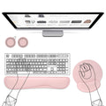 AtailorBird Mouse Pad with Wrist Support Keyboard Wrist Rest Durable Comfortable 2 Set for Laptop Office Gaming Working with 2 Pcs PU&Cork Coasters
