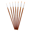 7 PCS Oil Painting Brush Wood Handel Nylon Hair Hook Line Pen For Watercolor Acrylic Painting