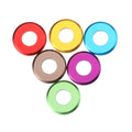 Suleve M5AW1 10Pcs M5 Aluminum Alloy Flat Fender Screw Washer Spacer Gasket Multicolor