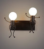 Creative Funny Double Cartoon Robot Iron Led Wall Lamp Wall Light
