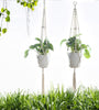 Gardening Pot Cotton Rope Hanging Net Flower Pot Holding Basket Net For Indoor Outdoor Garden Home Office Decoration