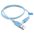 HOCO U73 Transparent Silica Gel Micro USB Data Charge Cable for Tablet Smartphone 1.2M