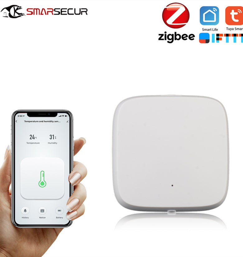 Smarsecur Tuya Zigbee Temperature and Humidity Sensor Wireless Smart Home EWelink Temperature and Humidity Detector