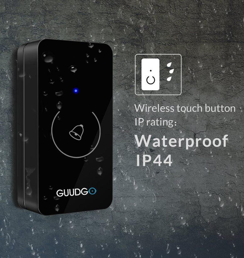Guudgo GD-MD01 Wireless Touch Screen Music Doorbell Portable Waterproof Doorbell 52 Melody Chime