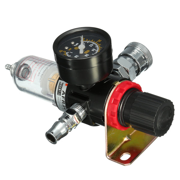 1/4 Inch Air Compressor Regulator with Pressure Gauge and Moisture Filter - inch Device