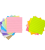 5 Pcs Self-Stick Notes Sticky Notes Colorful Bookmark Candy-colored Striped Horizontal Note Sticky Note