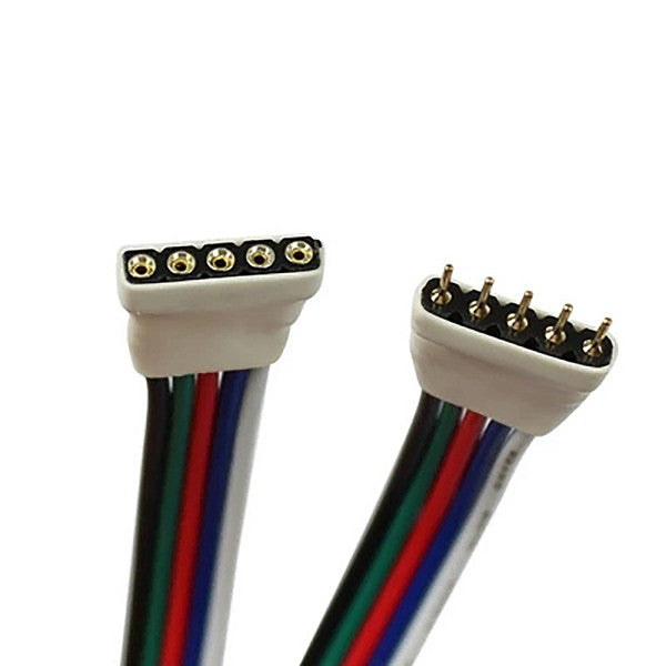 5 Pin Male to Female Connector Cable Wire for RGBW SMD5050 LED Flexible Strip Light