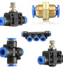 Pneumatic Push In Fittings for Air/Water Hose and Tube - All Sizes Available - Connector