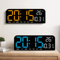 9 Inch Large Digital Wall Clock Temperature Date Week Timing Countdown Light-sensing Table Clock 2 Alarm 12/24H LED Alarm Clock