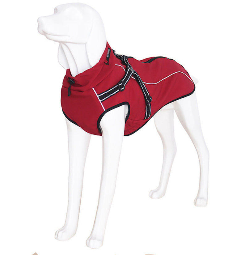 Waterproof Dog Jacket Reflective Large Clothes Coats Winter Warm Outdoor Suit