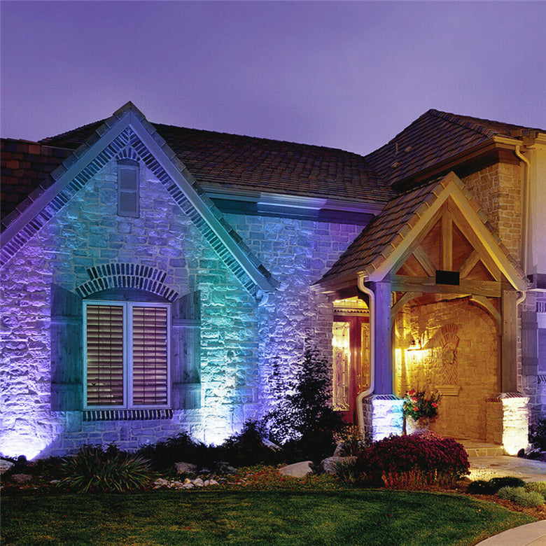 6Pcs Outdoor RGB LED Garden Spike Lights Landscape Spotlights Lamp with Remote
