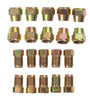 Roll Copper Steel Brake Line Pipe Tubing, 25 ft. 3/16 in., with 20 Pcs Kit Fittings (Brake Female Male Nut) - Tubing Nut"
