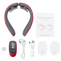 12 Heads Electric Neck Massager Hot Compress Pulse Neck Protector 12 Modes Shoulder Cervical Massage Device