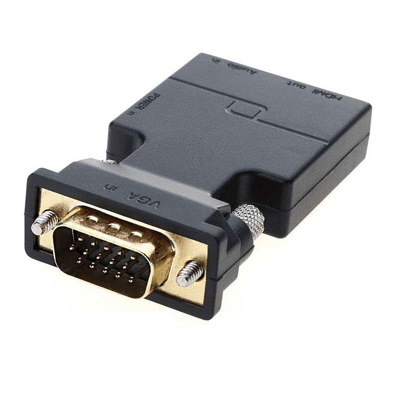 Cabledeconn E0506 VGA Male to HDMI Female Converter 1080P HDMI Adapter Box Audio Port VGA Extension Cable Mini USB Port for Computer Monitor TV