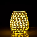 3D Glass Electric Aromatherapy Lamp Triangle Pattern Warm White Lights Home Aromatherapy Light