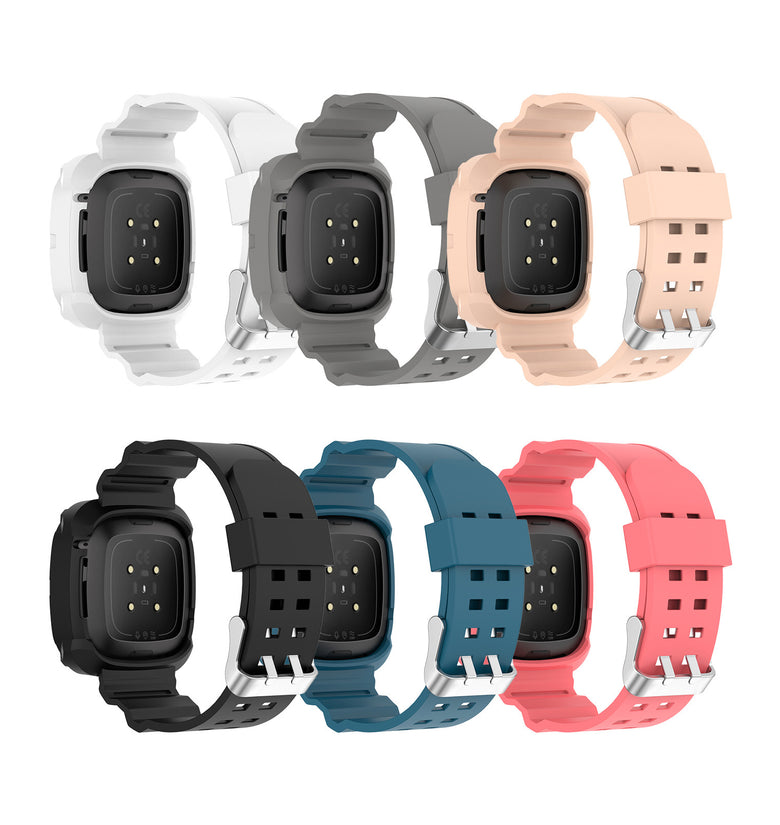 Bakeey Silicone Watch Strap Watch Cover Case for Fitbit Versa 3 Sense Watch