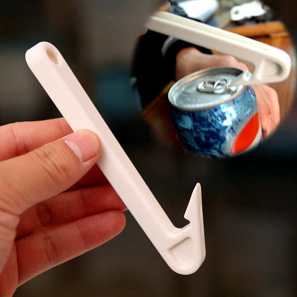 Multi-function Plastic Simple L Shape Tin Can Bottle Opener Kitchen Cooking Tool