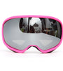 Pink Skiing Goggles Double Lens Anti Fog UV Snowboard Snowmobile Motorcycle Glasses