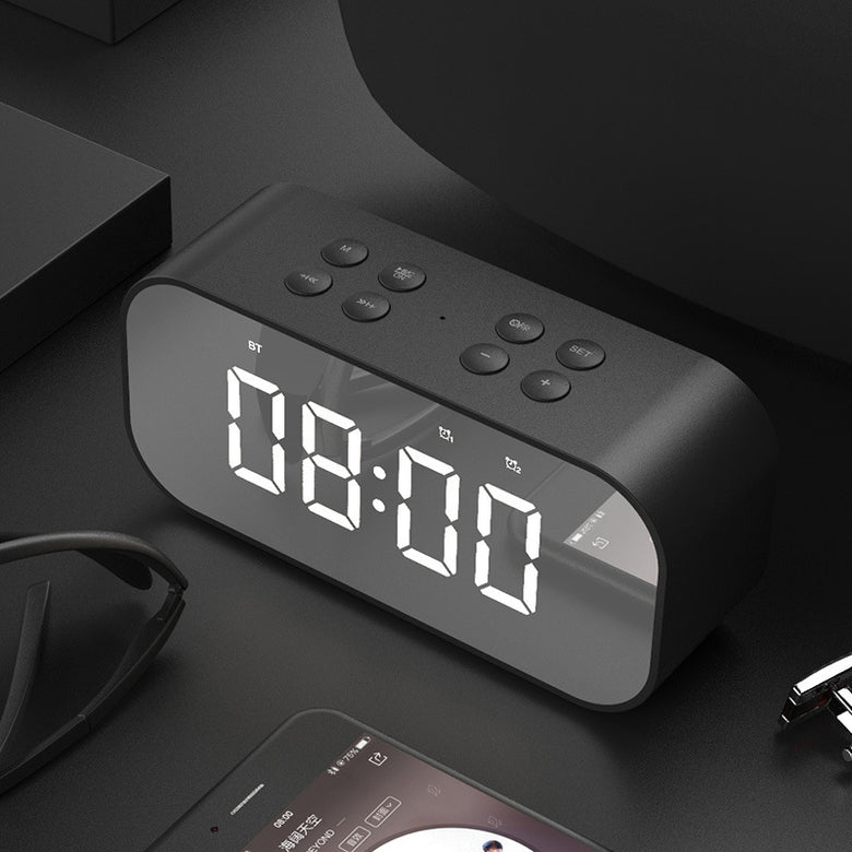 Leory BT501 Wireless Bluetooth 5.0 Speaker with Dual Alarm Clock and LED Display - LEORY bluetooth Stereo TF Card Mic