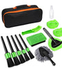 13-Piece Car Detailing Cleaning Kit  Car Detailing Brush Wash Engine for Wheel Clean Kit Adjustable Handle Cleaning Towel