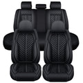 ELUTO 5D Universal 5-Seat Car Seat Covers Front Rear Full Set  PU Leather Cushion Non-slip Protector Mat