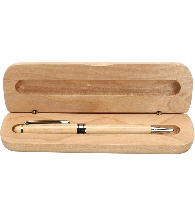 Wooden Engraved Ballpoint Pen with Gift Box - Perfect for Kids, Students, and Children - 0.7mm WIth For Kids Students School Writing