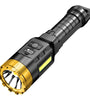 XANES 885 LED+COB 500m Long Range Strong ABS Housing Flashlight With COB Side Light Type-C USB Rechargeable Portable LED Torch Lamp Powerful Spotlight
