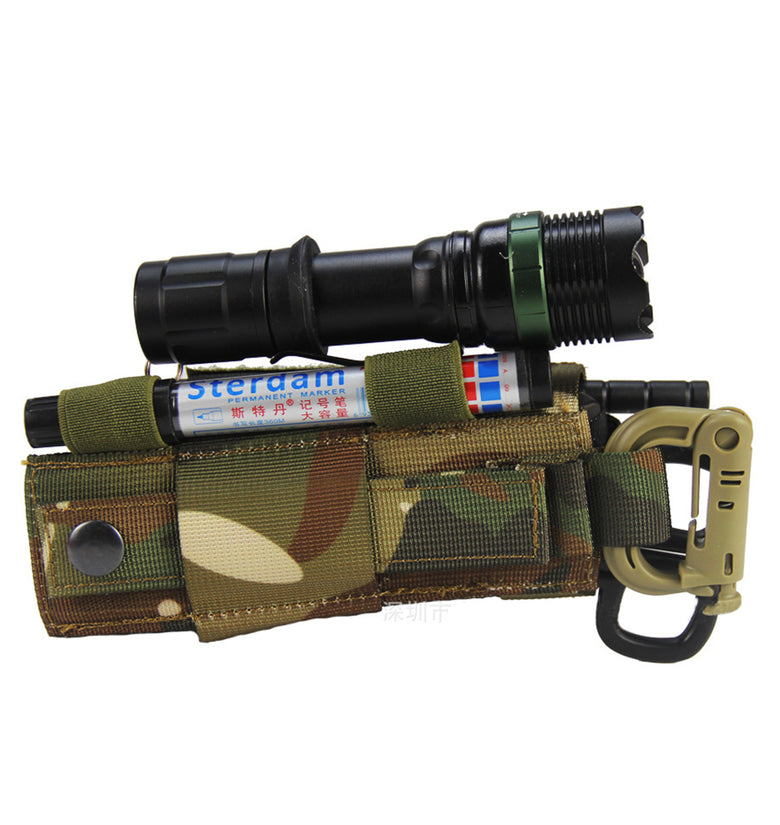 Outdoor Nylon Tactical Bag Flashlight Clip First Aid Tourniquet Buckle Strap Combat Application For Emergency Injury