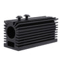 58x22x27mm Black 12mm Aluminum Heat Sink Groove Fixed Radiator Seat Cooling Heat Sink for 12mm Laser Diode Module