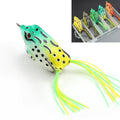 5PCS Frog Lure Soft Tube Bait Plastic Fishing Lure with Fishing Hooks Topwater Ray Frog Artificial Fishing Tackle