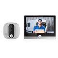C85 Tuya Smart WiFi Video Doorbell 1080P Peephole Camera with 4.3 inch Display Support PIR Motion Detection Two-way Audio Home Security Door Bell