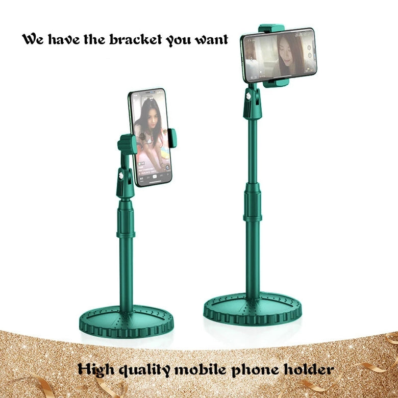 COOBOWE Cell Phone Holder Telescopic Height Adjustable Colorful Mobile Phone Stand Disc Base Desktop Holders Stream Live Broadcast Web lesson Stand