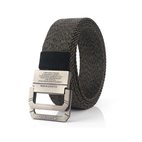 AWMN 125cm Double Ring Tactical Belt Leisure Camping Hunting Nylon Waist Belt